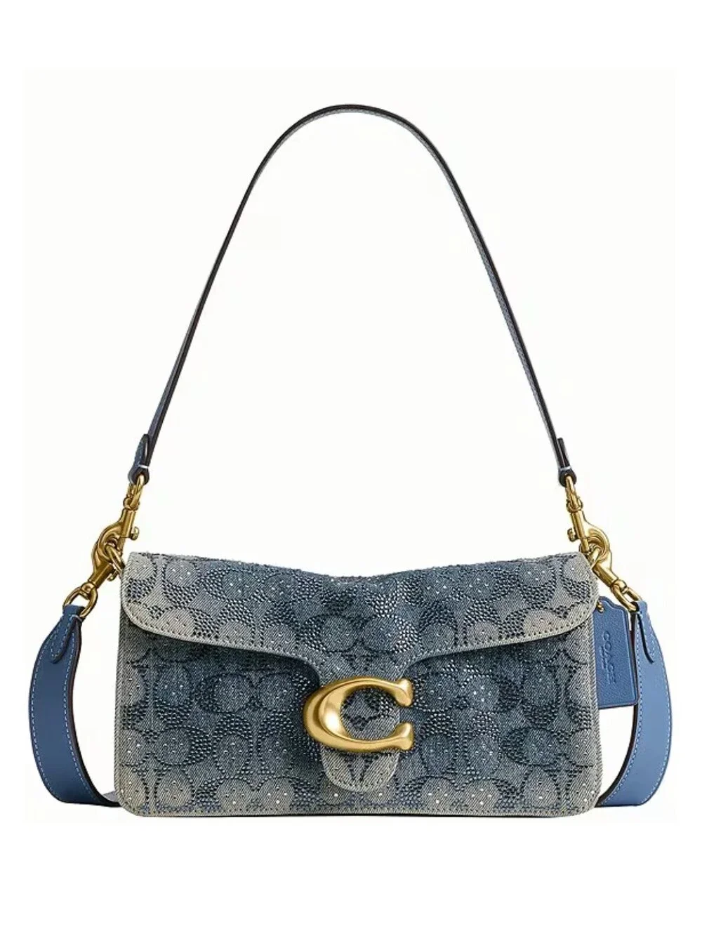 Coach Crystal Signature Denim Tabby 26 Shoulder Bag | Blue Denim | NWT